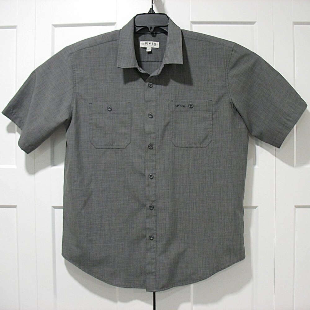 Orvis Short Sleeve Button Up Men's XL Gray Classic Collection Fishing Shirt